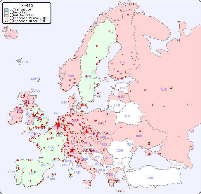 __European Reception Map for TX-410