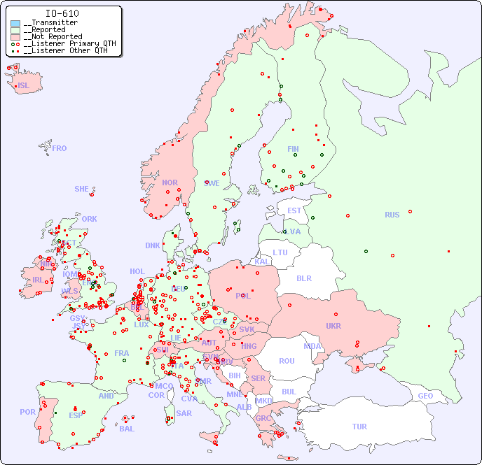 __European Reception Map for IO-610