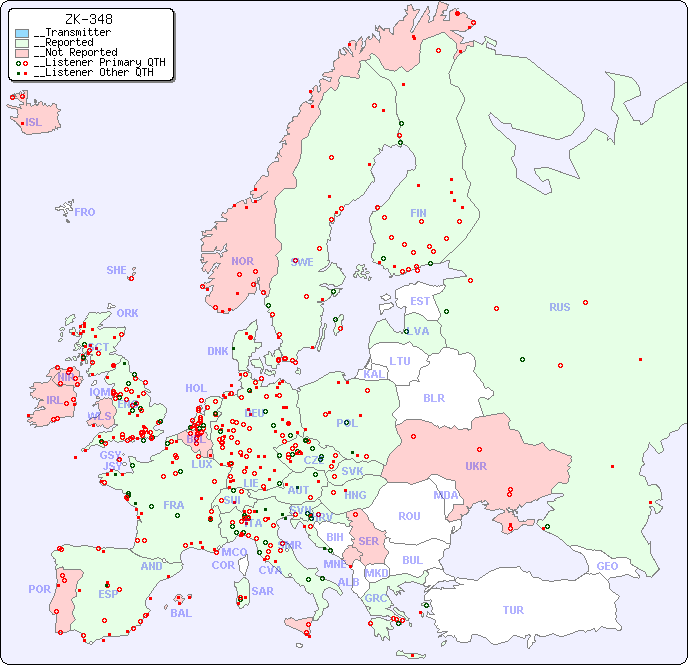 __European Reception Map for ZK-348
