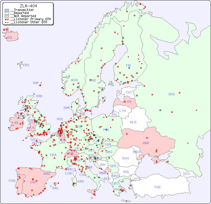 __European Reception Map for ZLA-404