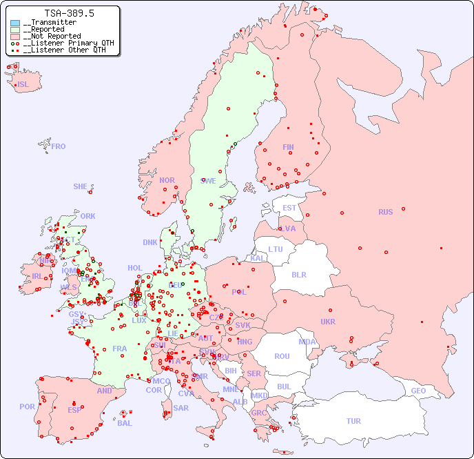 __European Reception Map for TSA-389.5