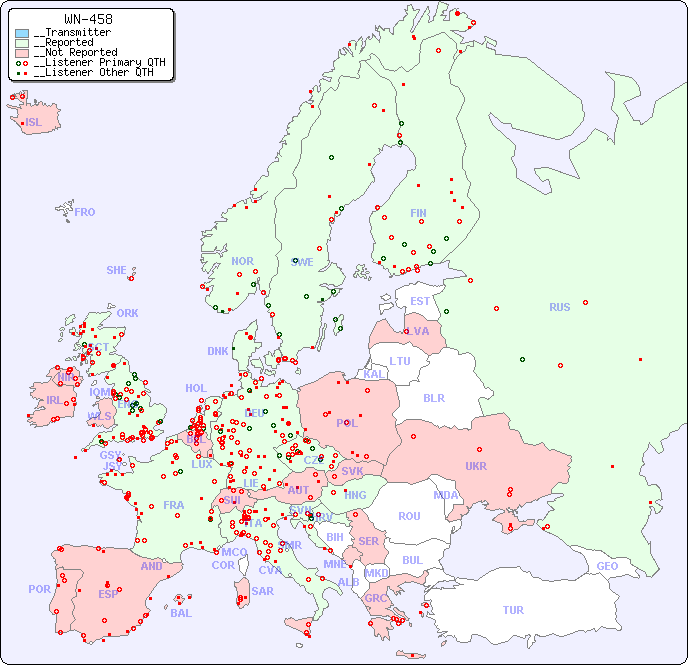 __European Reception Map for WN-458