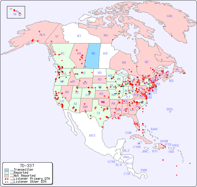__North American Reception Map for 7D-337