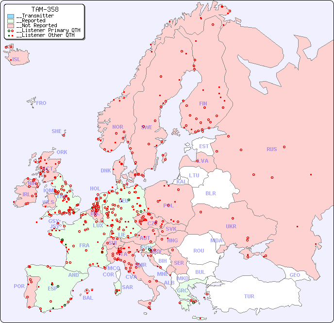 __European Reception Map for TAM-358