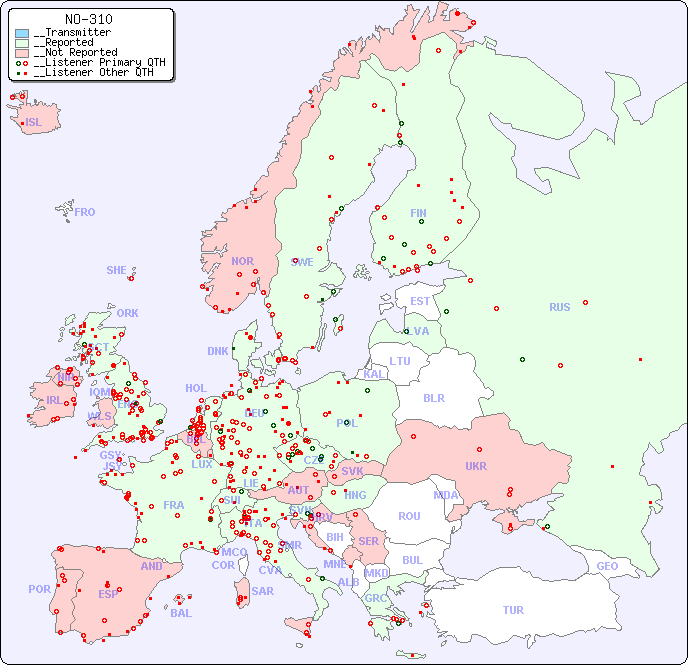 __European Reception Map for NO-310