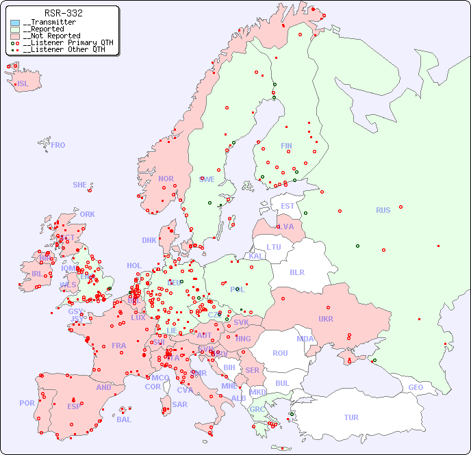 __European Reception Map for RSR-332