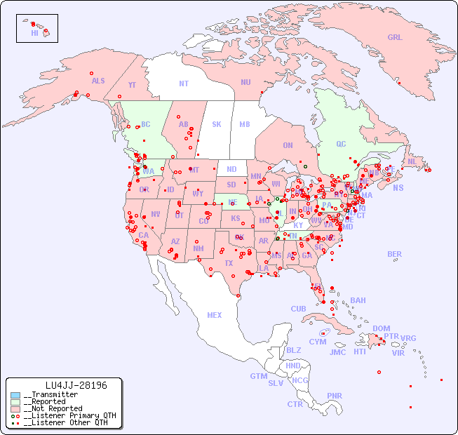 __North American Reception Map for LU4JJ-28196