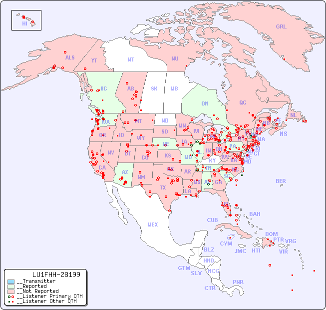 __North American Reception Map for LU1FHH-28199