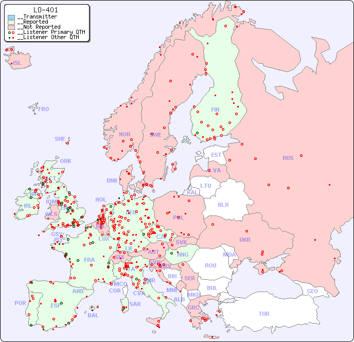 __European Reception Map for LO-401