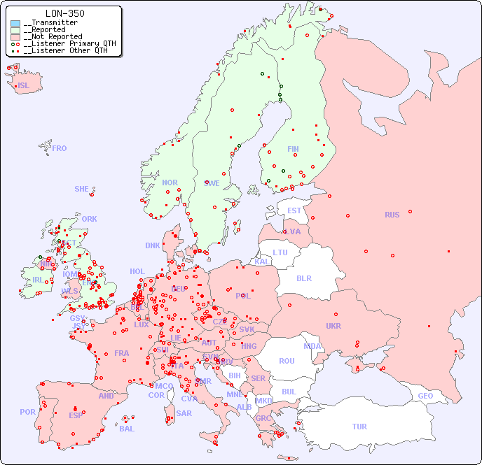 __European Reception Map for LON-350