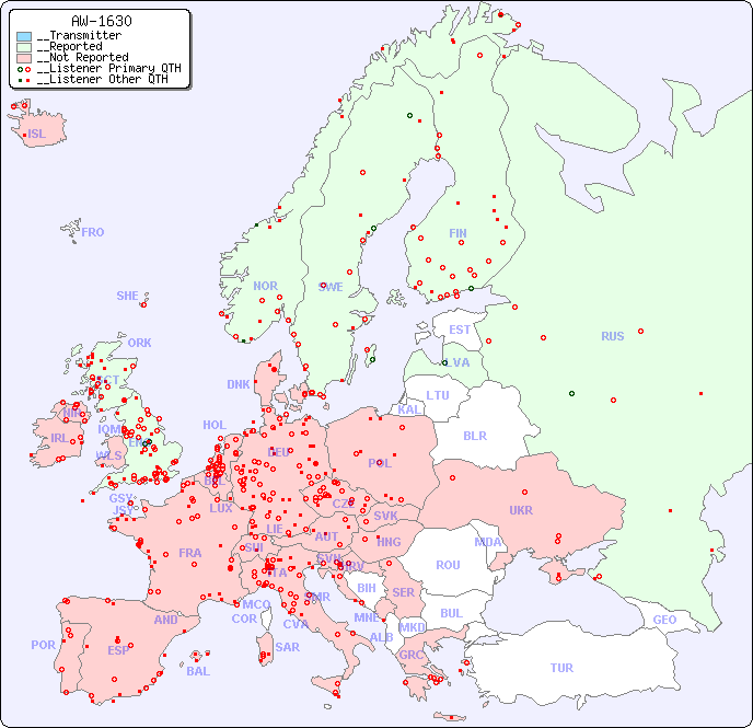 __European Reception Map for AW-1630