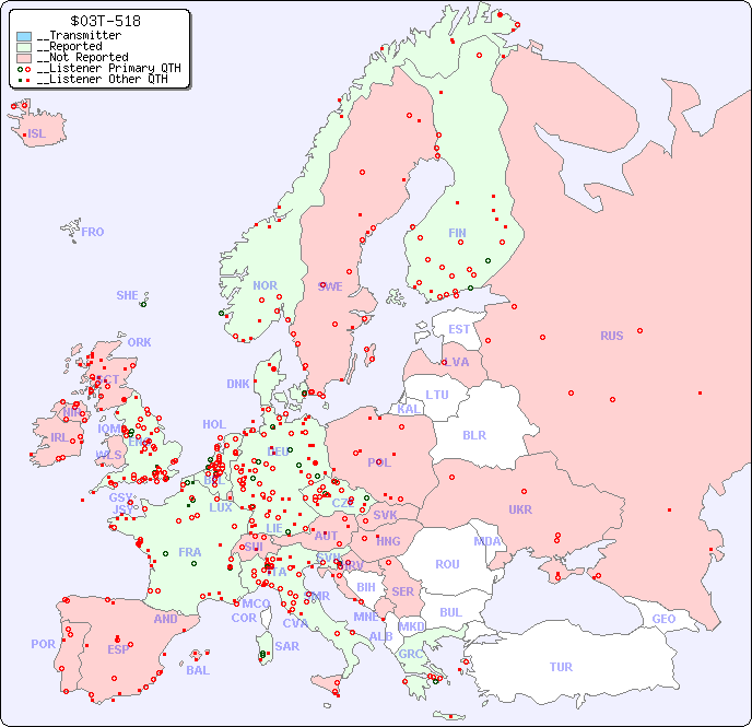 __European Reception Map for $03T-518