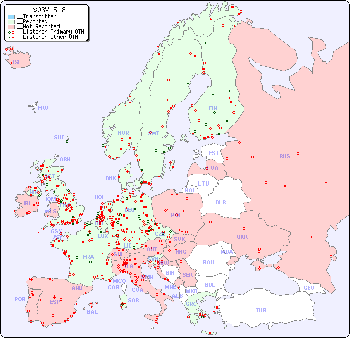 __European Reception Map for $03V-518