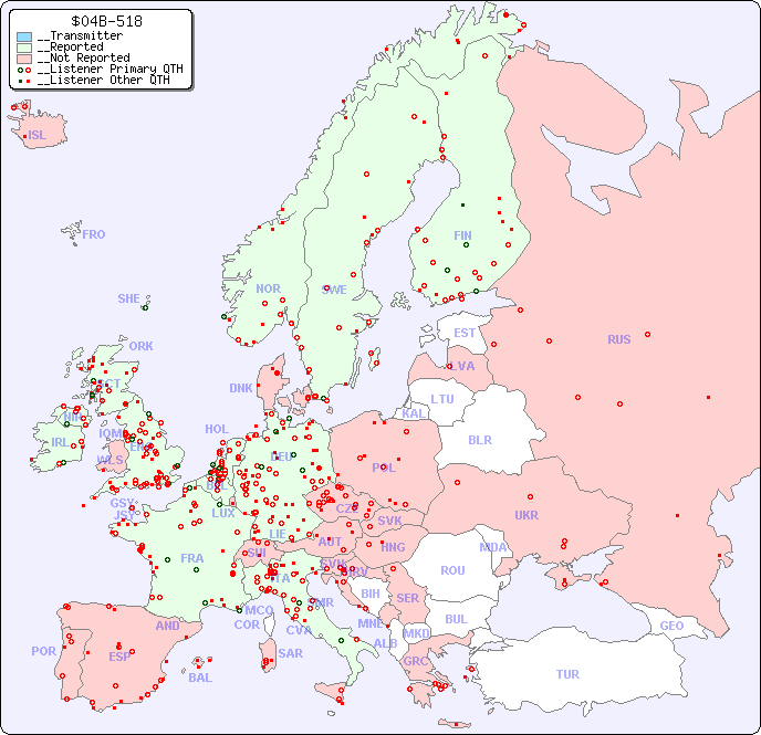 __European Reception Map for $04B-518