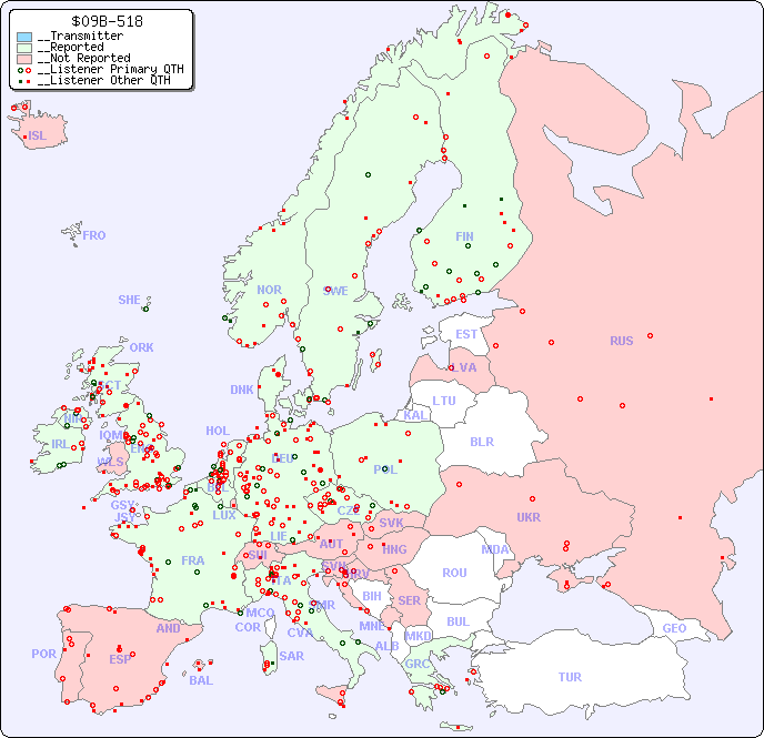 __European Reception Map for $09B-518