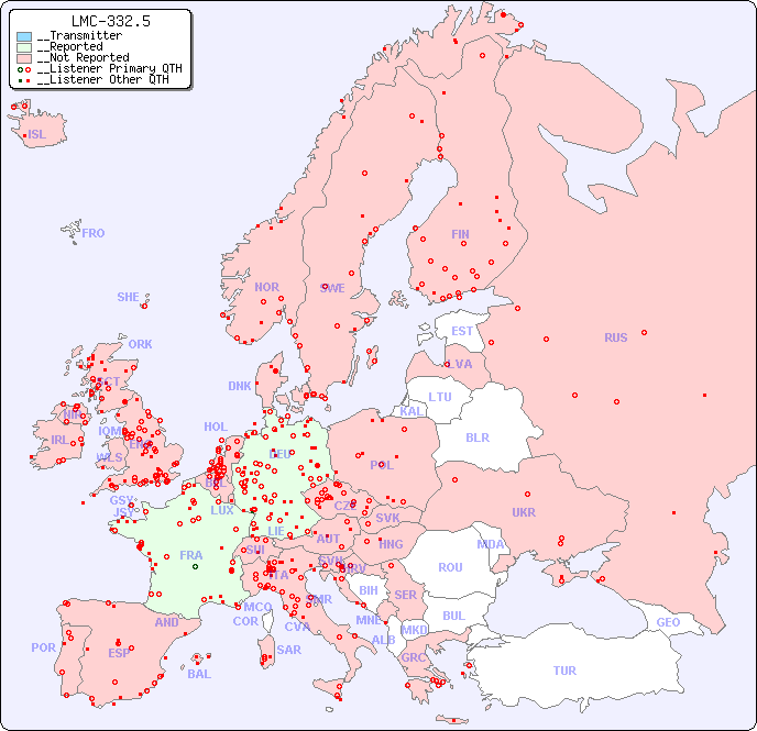 __European Reception Map for LMC-332.5