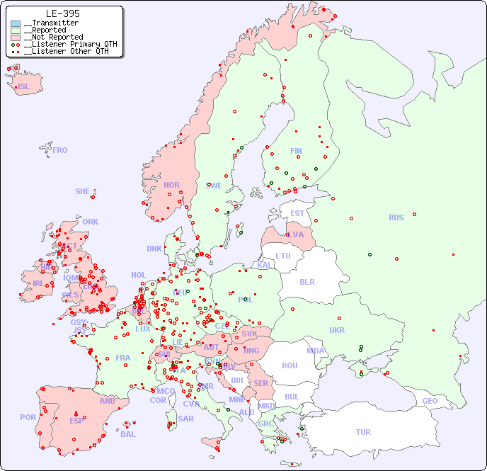 __European Reception Map for LE-395