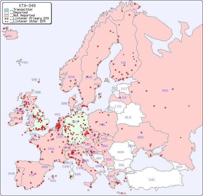 __European Reception Map for KTA-348