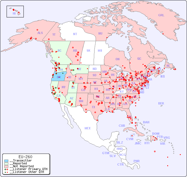 __North American Reception Map for EU-260