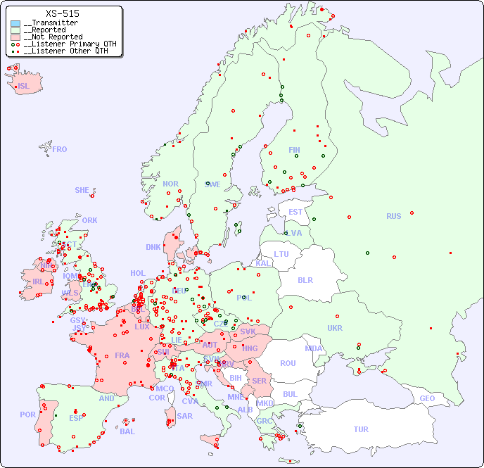 __European Reception Map for XS-515