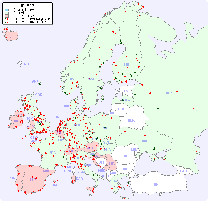 __European Reception Map for ND-507