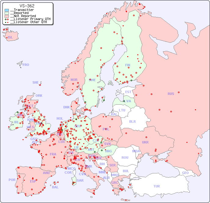 __European Reception Map for VS-362