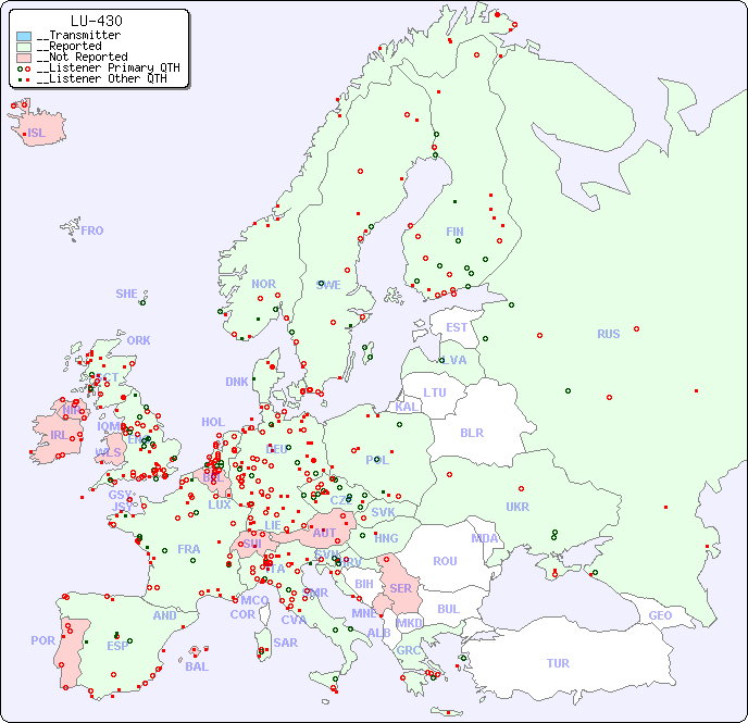 __European Reception Map for LU-430