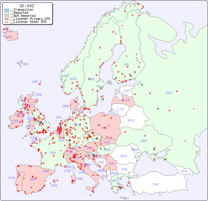 __European Reception Map for SK-442