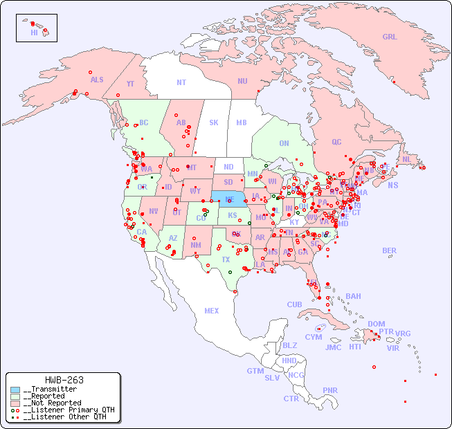 __North American Reception Map for HWB-263