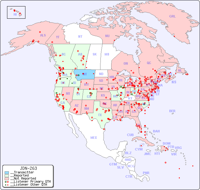 __North American Reception Map for JDN-263