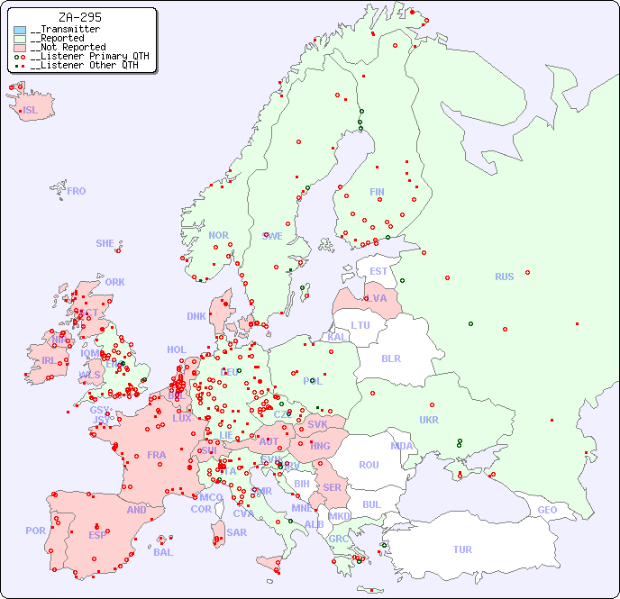 __European Reception Map for ZA-295