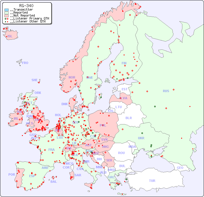 __European Reception Map for RG-340