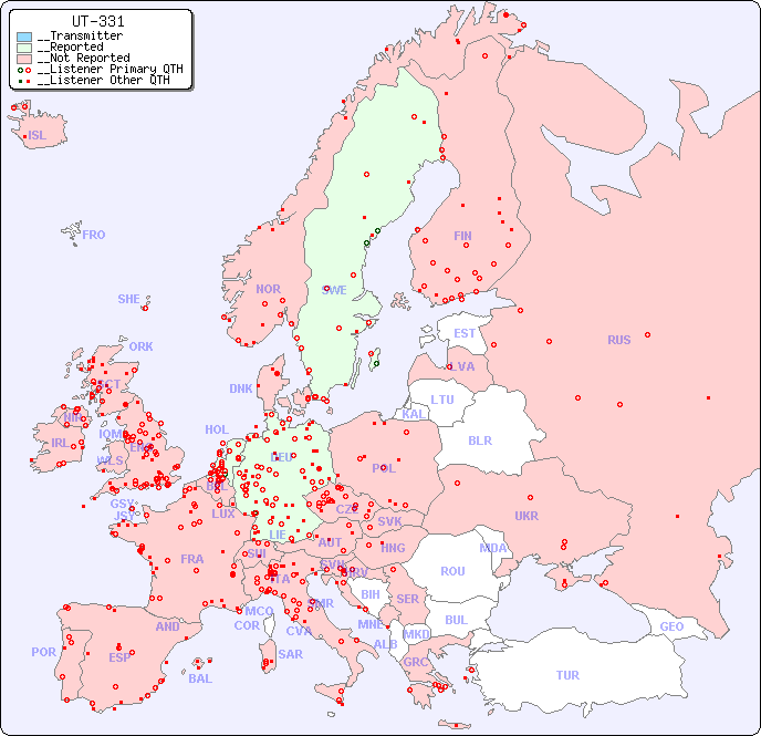 __European Reception Map for UT-331