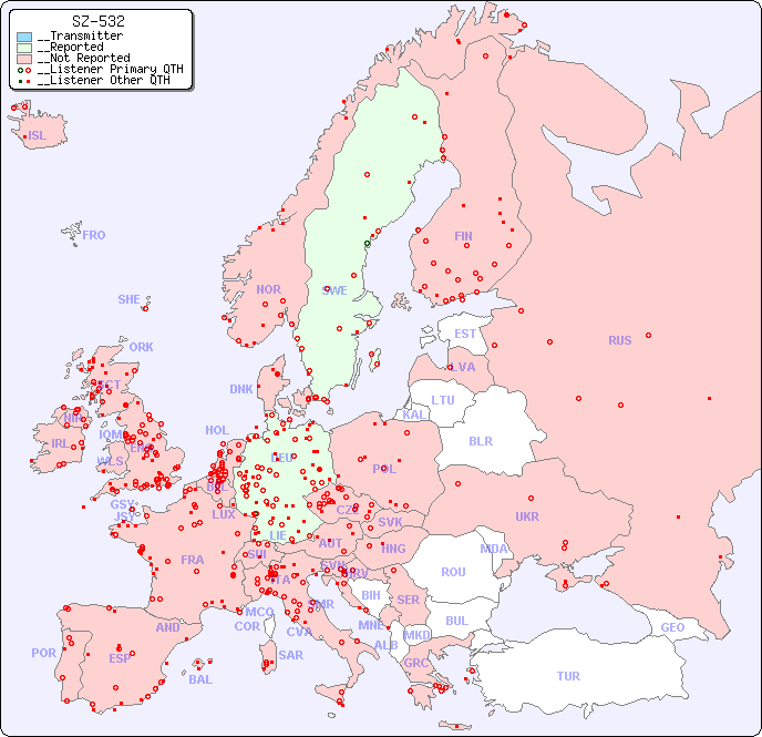 __European Reception Map for SZ-532