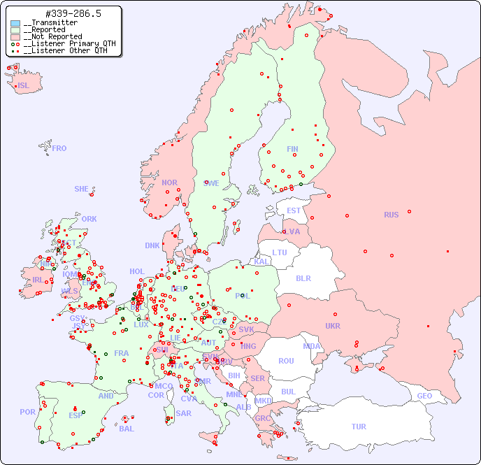 __European Reception Map for #339-286.5