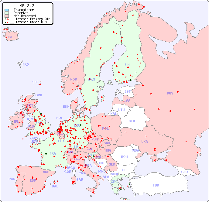 __European Reception Map for MR-343