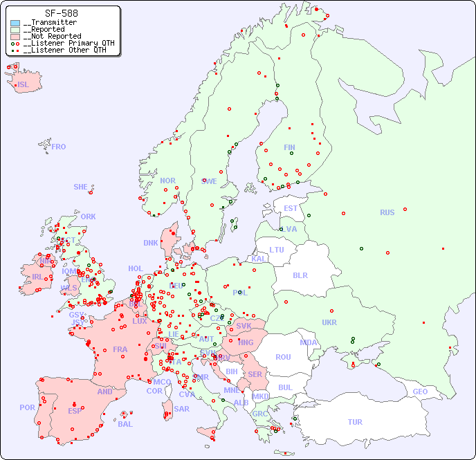 __European Reception Map for SF-588