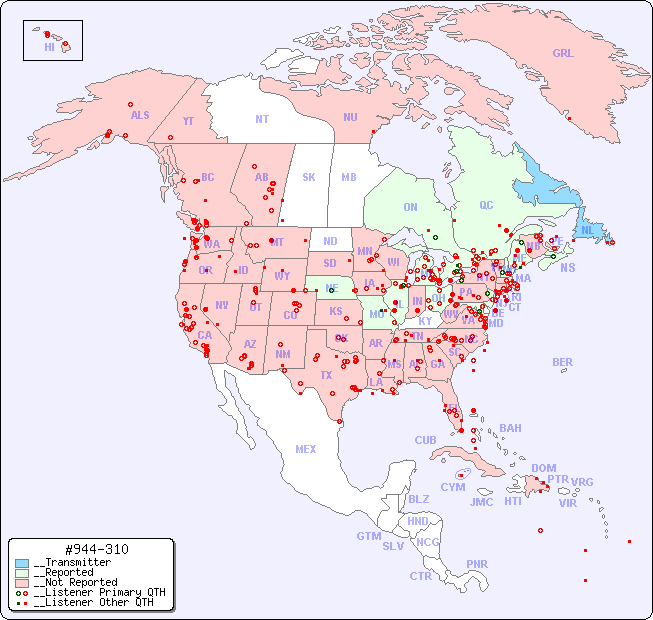 __North American Reception Map for #944-310