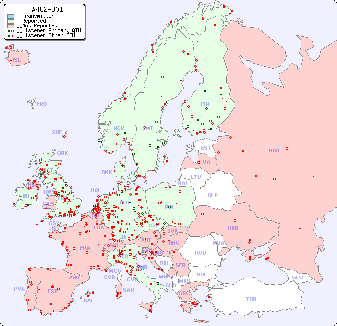 __European Reception Map for #482-301