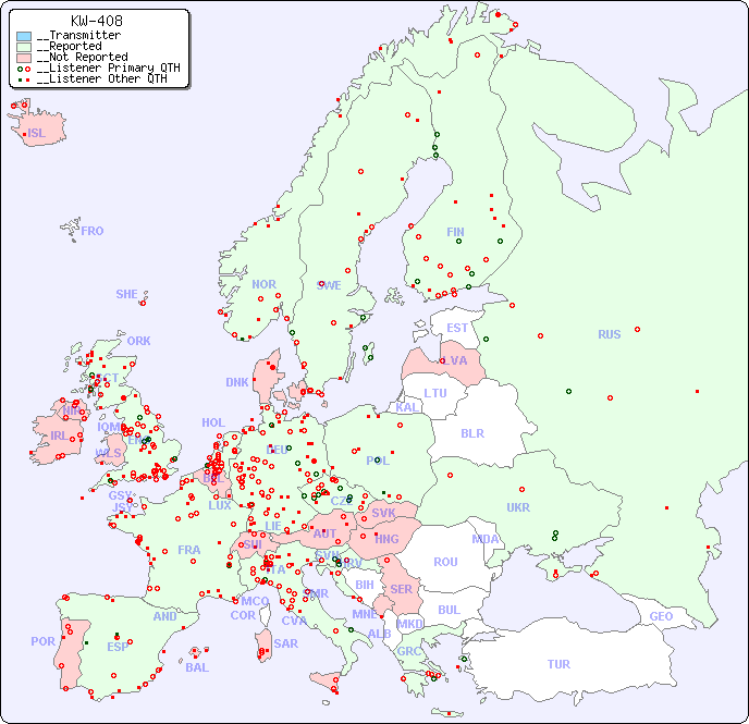 __European Reception Map for KW-408