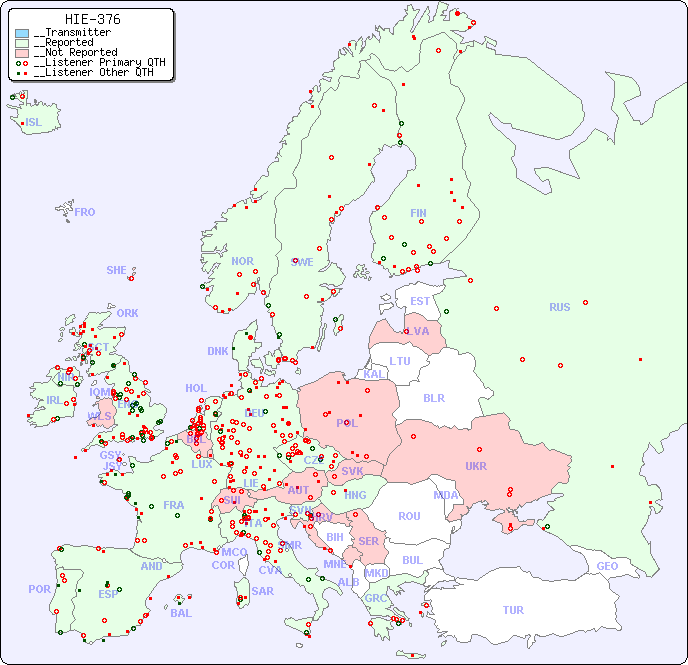 __European Reception Map for HIE-376