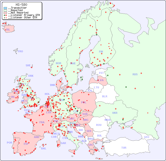 __European Reception Map for HS-580