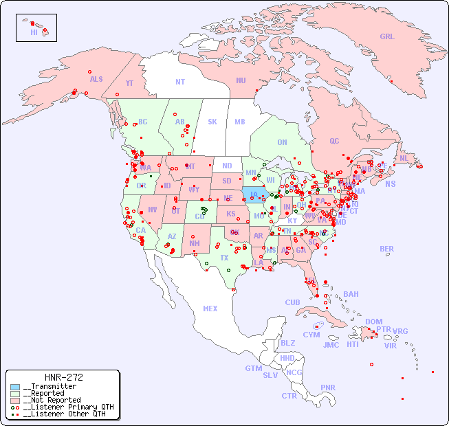 __North American Reception Map for HNR-272