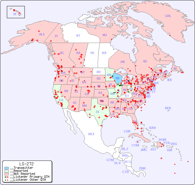 __North American Reception Map for LS-272