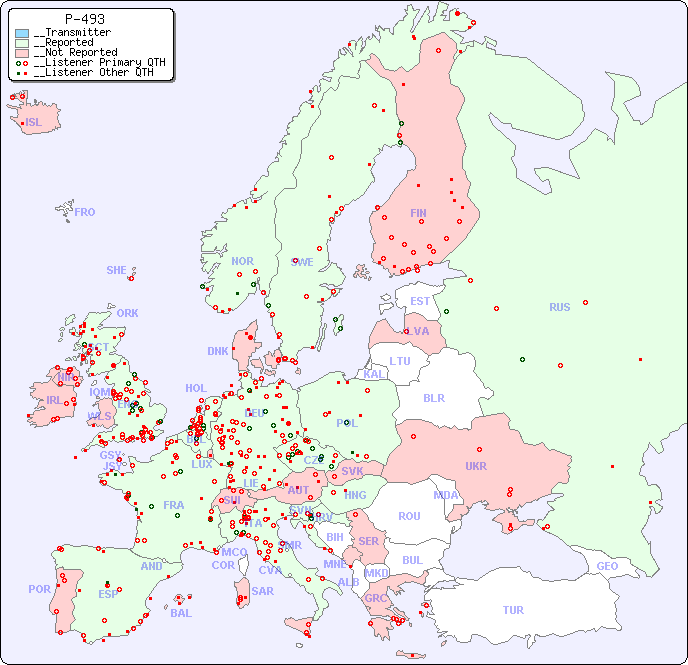 __European Reception Map for P-493