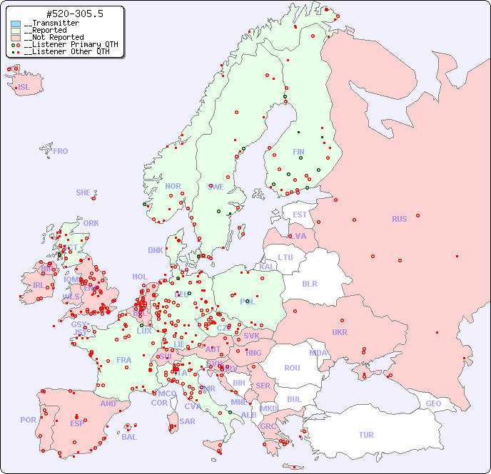__European Reception Map for #520-305.5