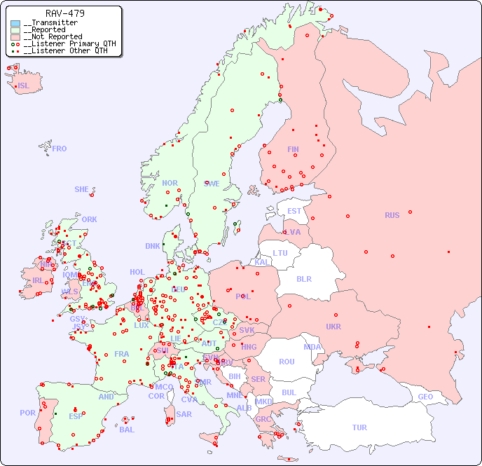 __European Reception Map for RAV-479