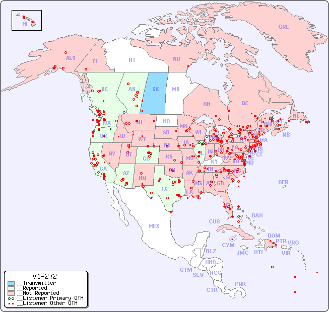 __North American Reception Map for V1-272