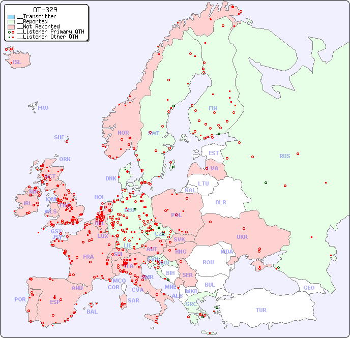 __European Reception Map for OT-329