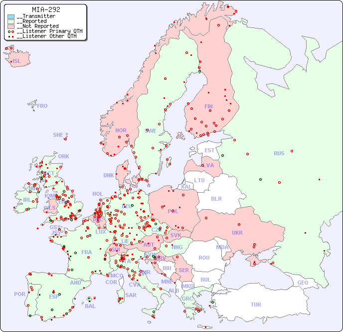 __European Reception Map for MIA-292